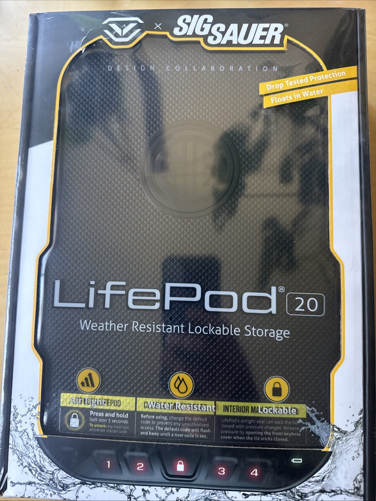 Sig Sauer x Vaultek LifePod 20 Pistol Gun Lockable Storage WaterProof Battery