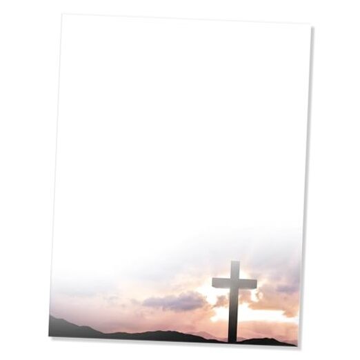 50 Sheets Religious Stationery Paper Printable Writing Letter Paper Christian