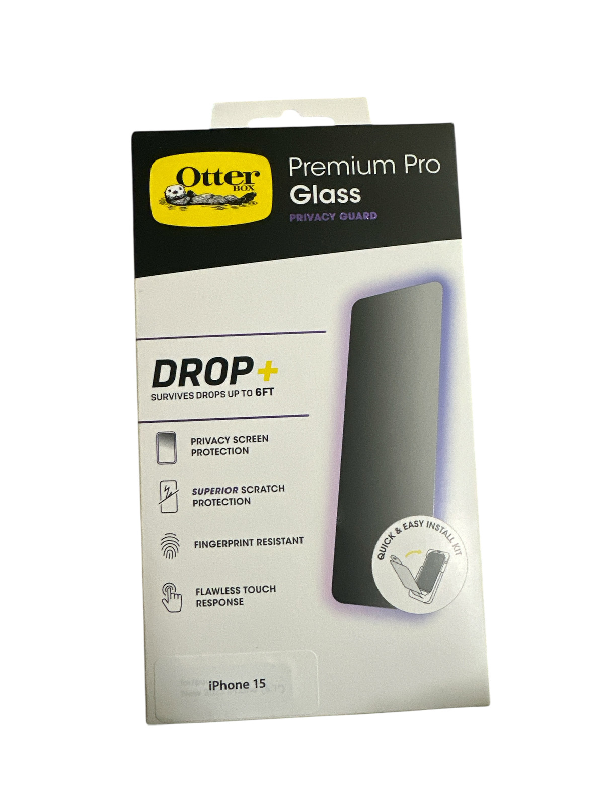 Otterbox Apple iPhone 15 Premium Pro Privacy Guard Glass