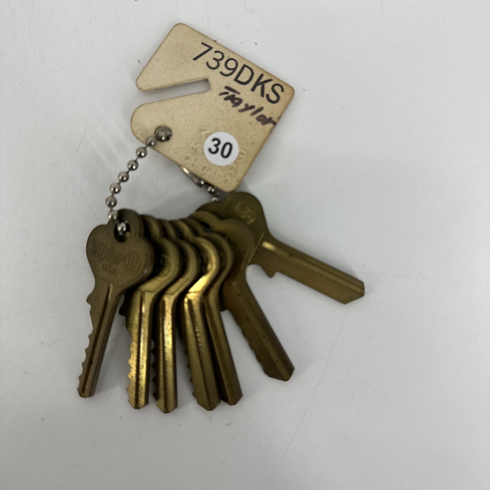 SET OF 7 Taylor 739DKS Lock Guide Master Key Set 111GE #1-7