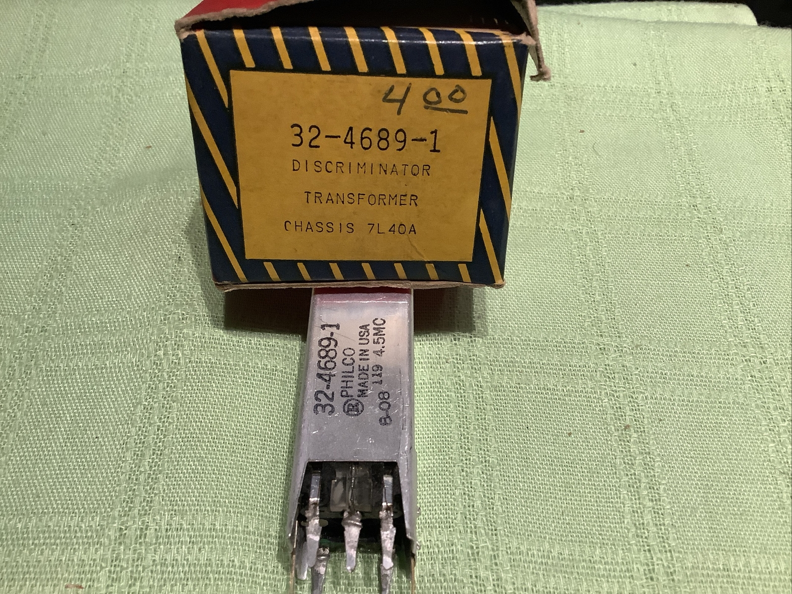 Philco OEM Part 32-4689-1 Discriminator Transformer 4.5mC