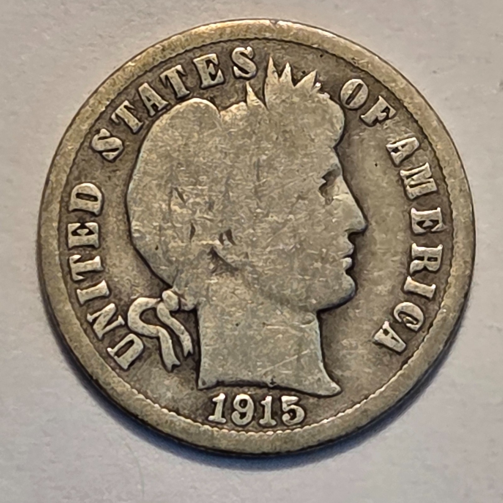 #4 Nicer Low Mintage 1915 P Barber Liberty Dime
