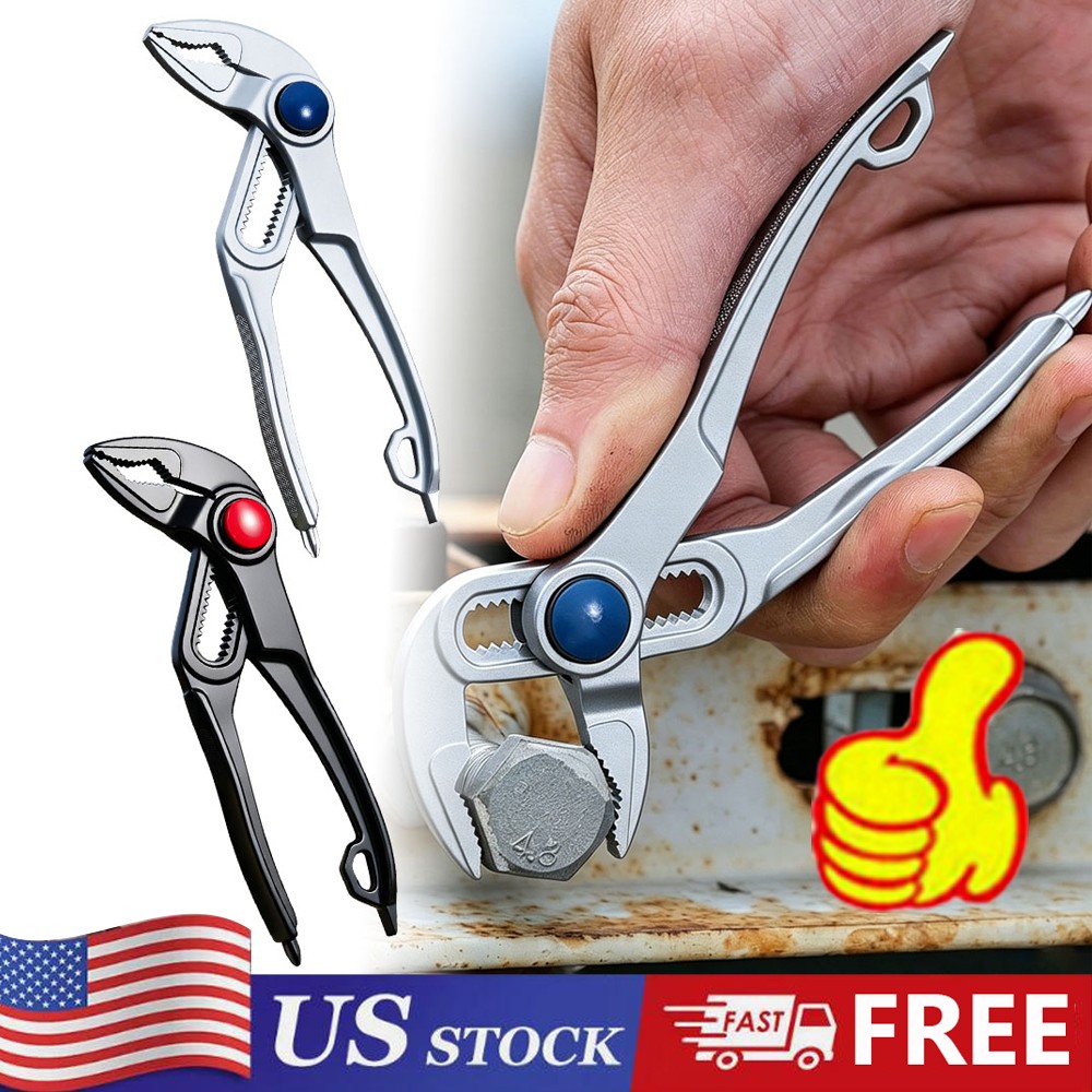 Mini Water Pump Plier 4-Inch Groove Joint Pliers w/15-Position Push-Lock GN