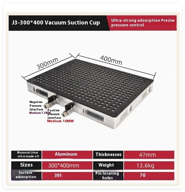 Vacuum Chuck Plate Fixtures for CNC Milling Machine Vacuum Suction Cup