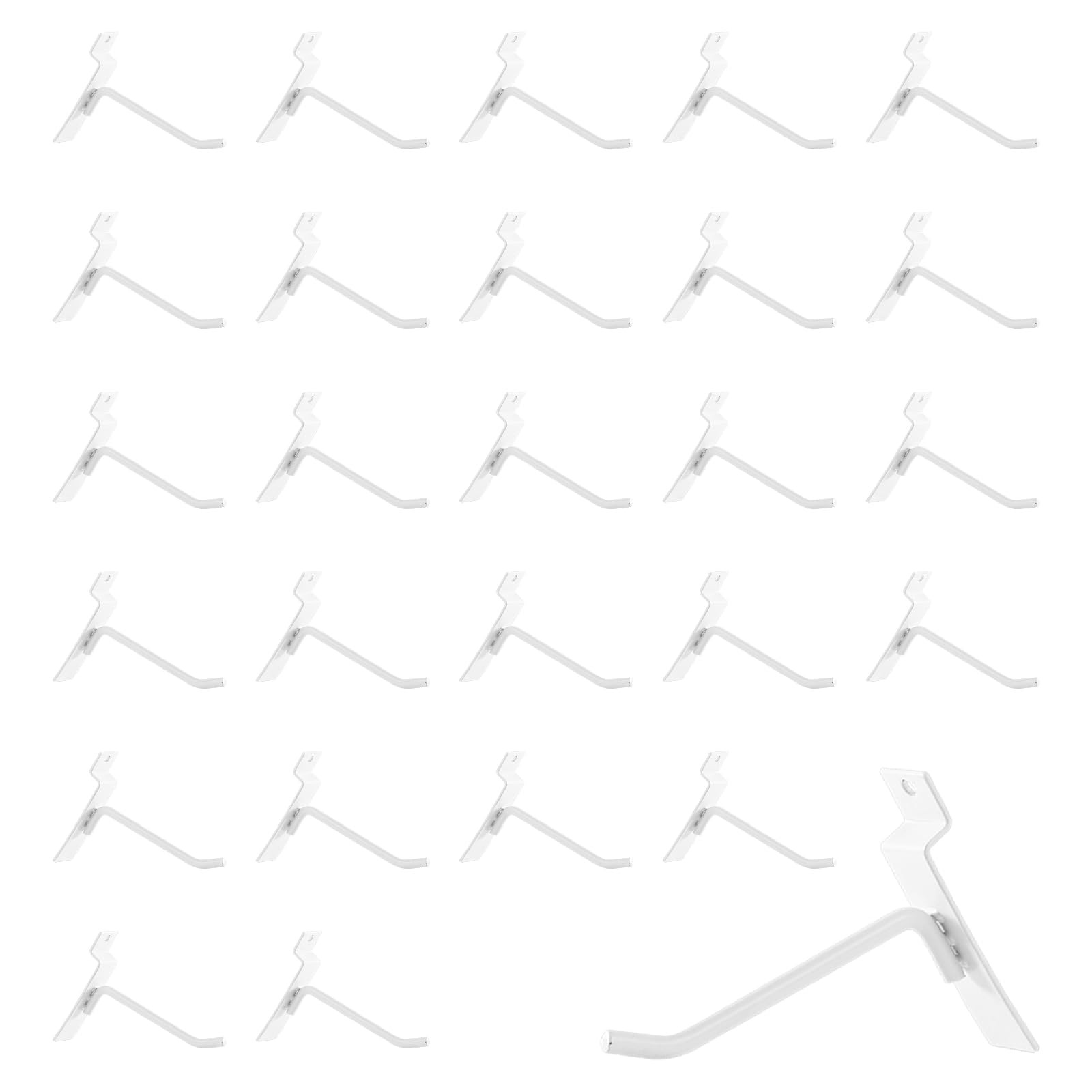 50 Pack Slatwall Hooks, Slatwall Accessory for Hanging, Slat Board Hook for G...