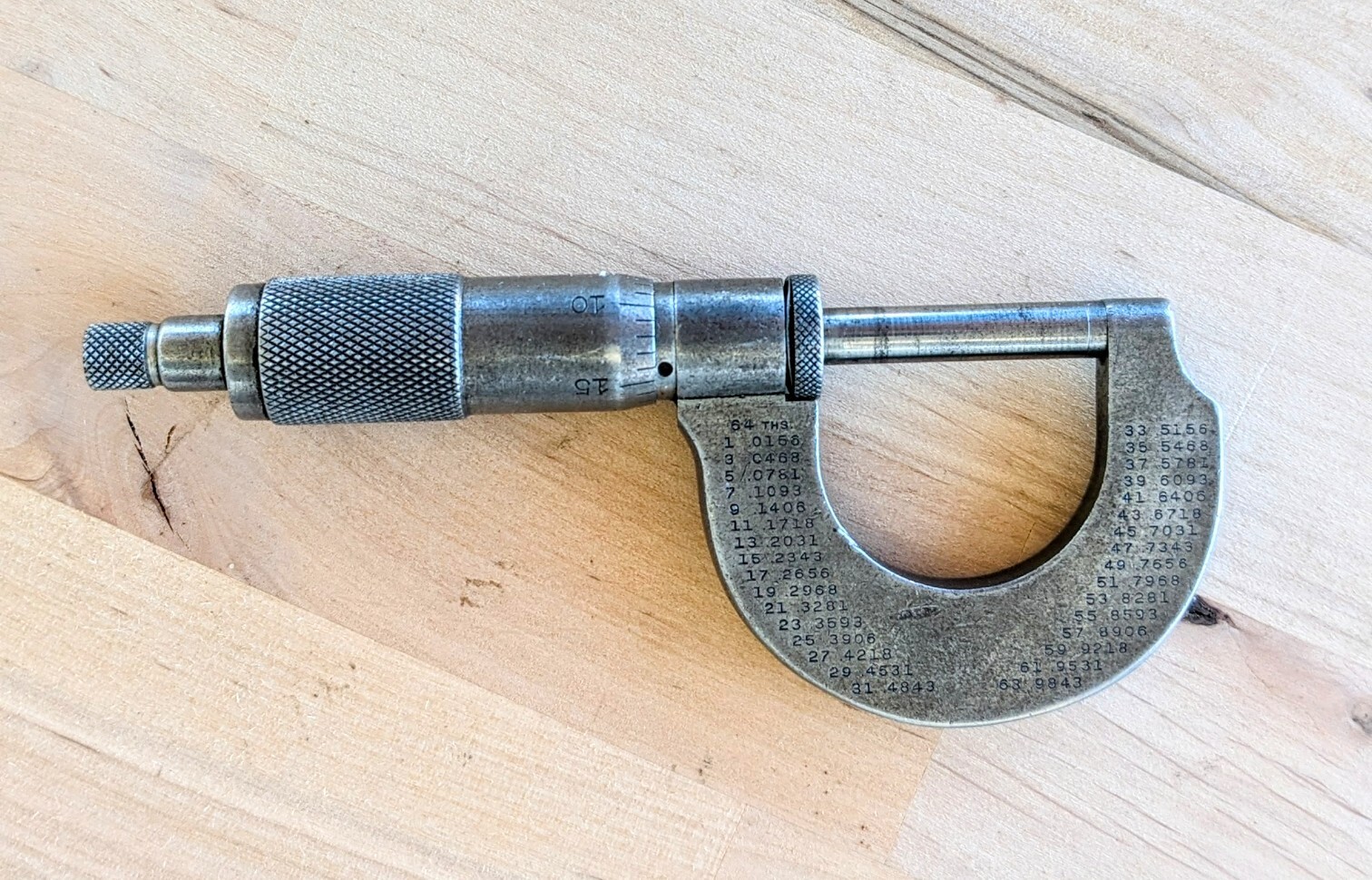 Vintage L. S. Starrett No. 230 Outside Micrometer 0-1" Athol MA. USA