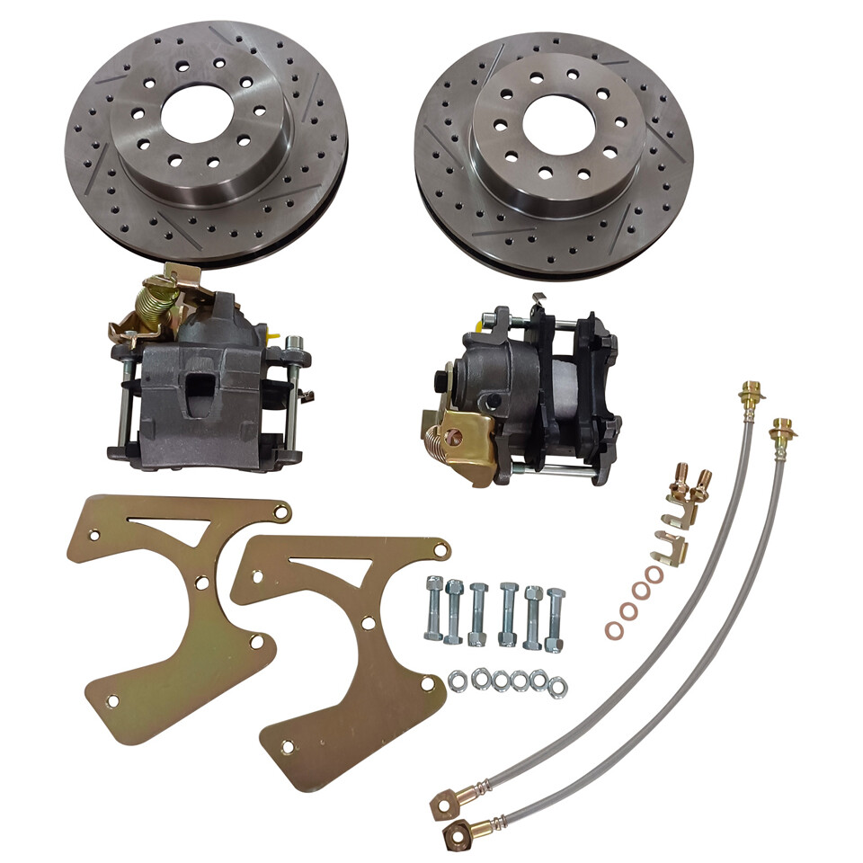 for GM 10 & 12 Bolt Bolt-On Rear Disc Brake Kit w/ E-Brake