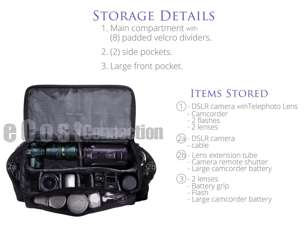XL Camcorder Soft Padded Camera Camcorder Drone Bag Case