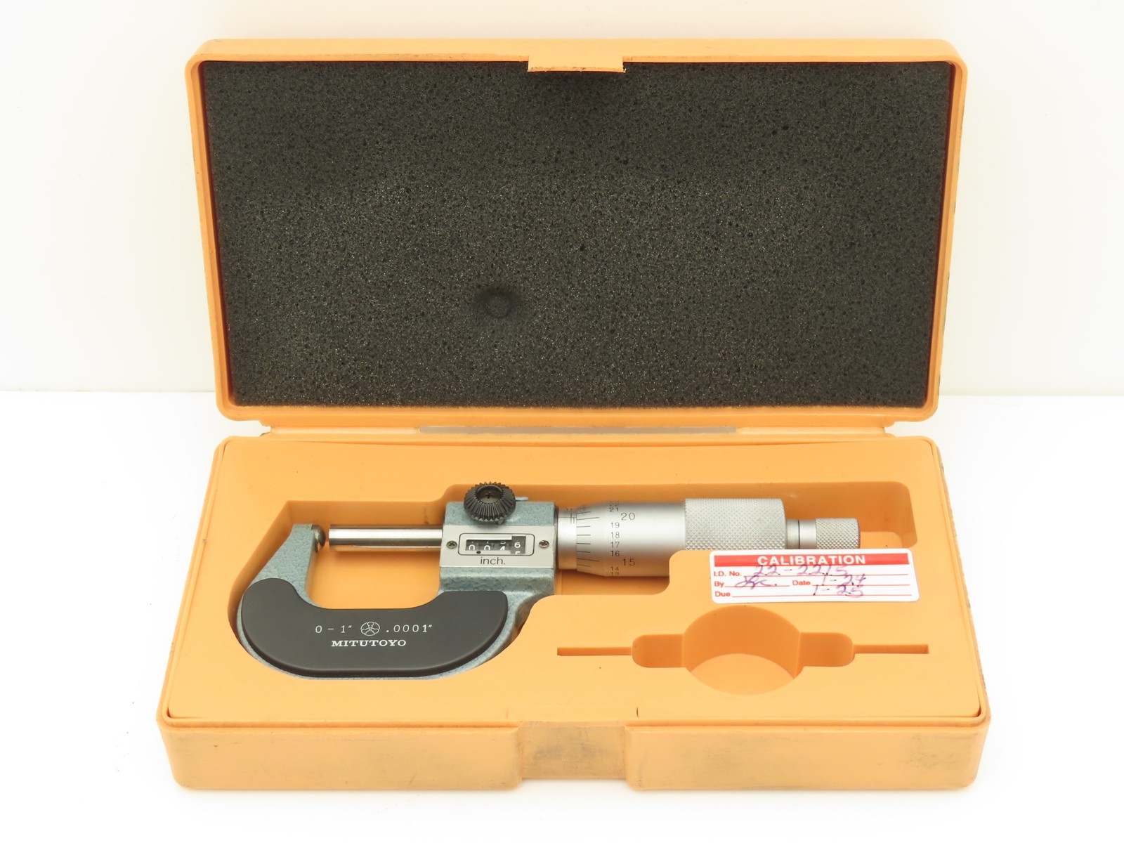 Mitutoyo 295-153 Mechanical Digit Counter Micrometer 0-1" Spherical Face Ratchet