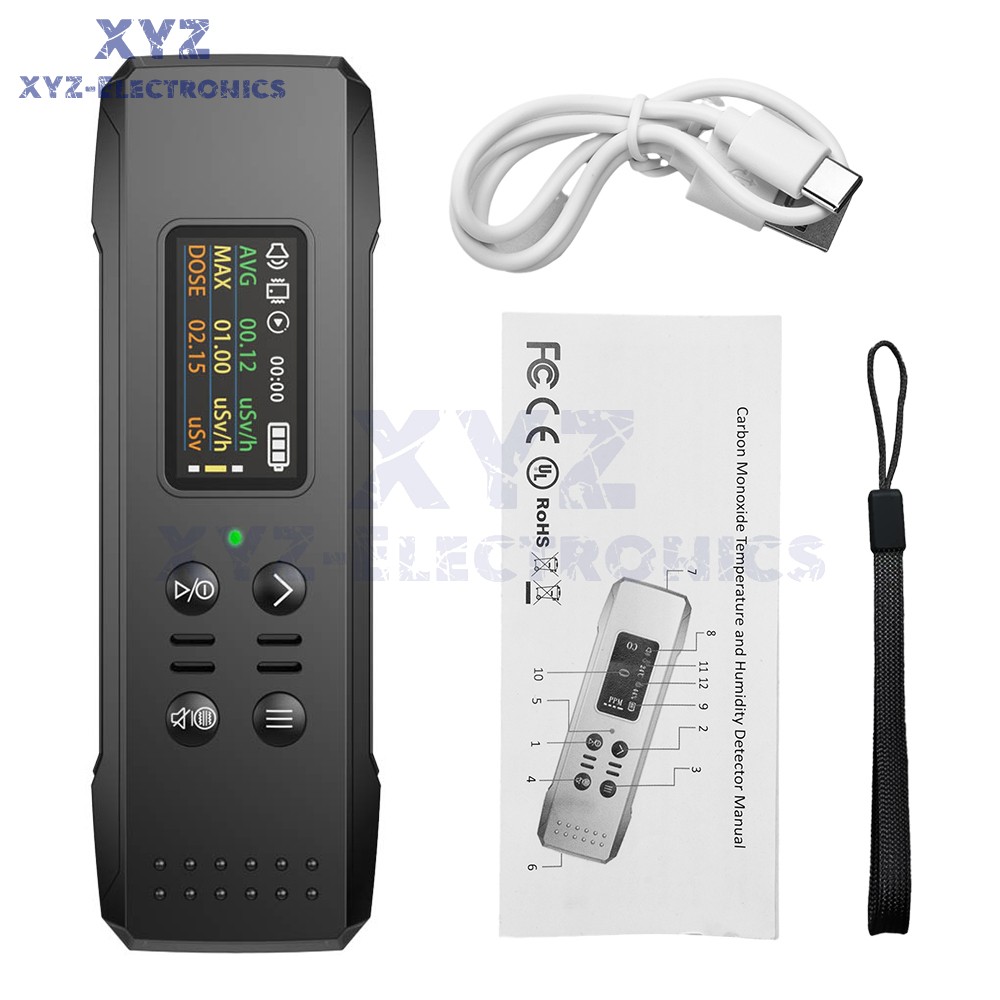 Potable Geiger Counter Dosimeter β/γ/X-Ray Tester Nuclear Radiation Detector