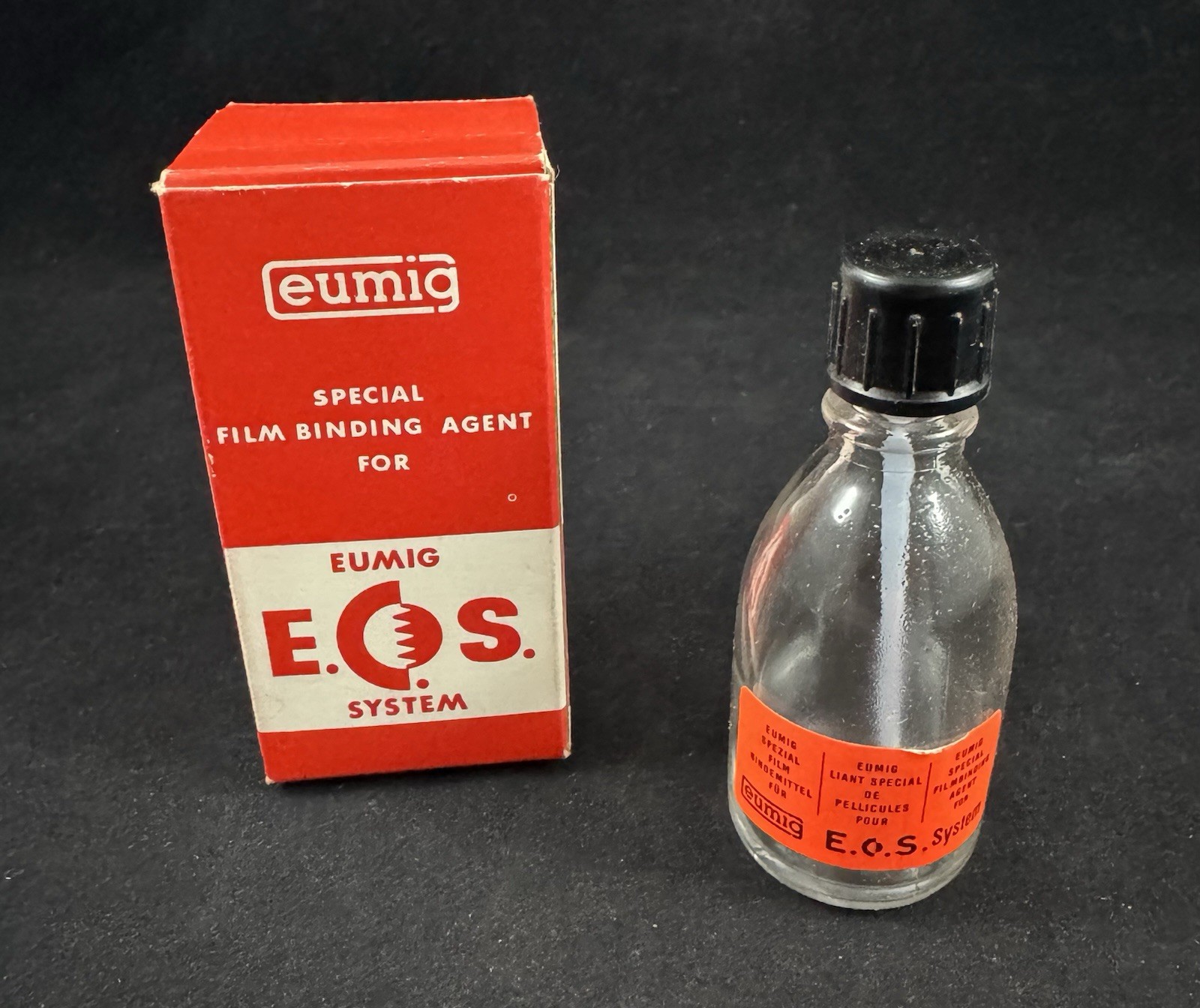 Vintage Eumig Special Film Binding Agent **Bottle Empty**