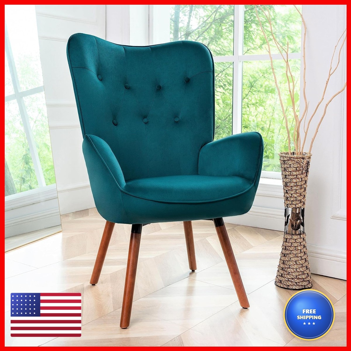 Container Furniture Direct Chic Accent Arm Chairs For Living Room Bedroom Or