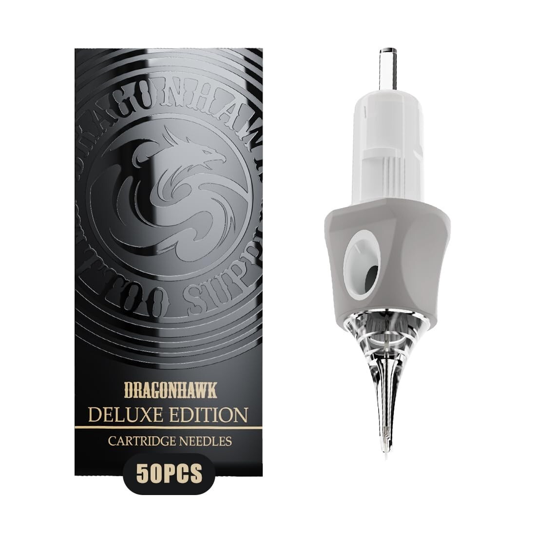 Dragonhawk Glide Extra Smooth Tattoo Cartridges, 50 Count, Round Liner 0401RL 11