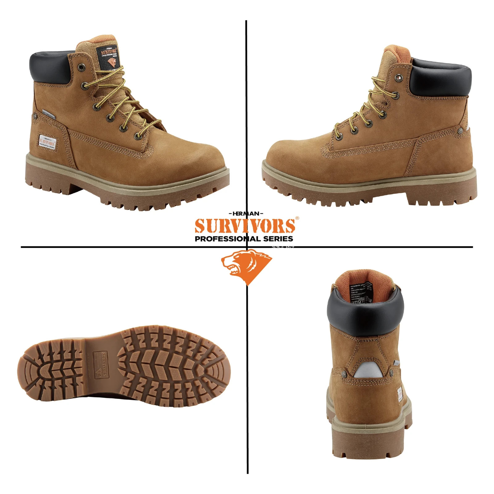 Herman Survivors Men's Driller Steel Toe Work Boots NEW IN BOX. FREE S&H!