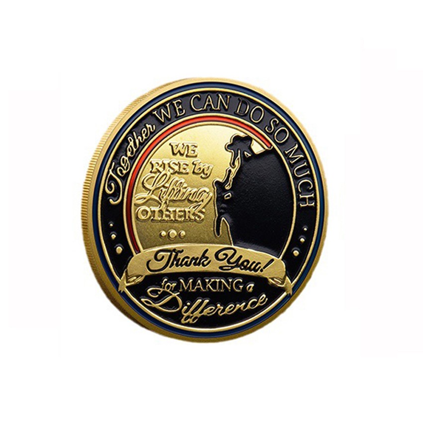 10PCS Thank You For Making A Difference Gold Plated Commemorative Challenge Coin