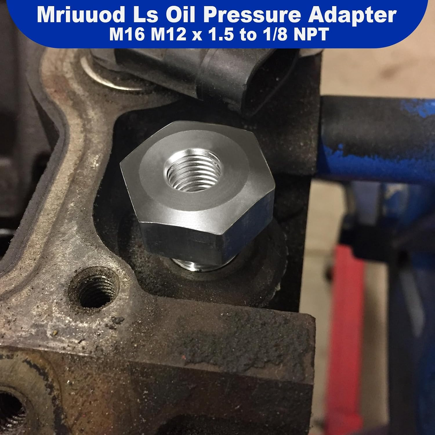 LS Oil Pressure Sensor Adapter, 2 PCS Ls Coolant Temp Sensor Adapter for All GM