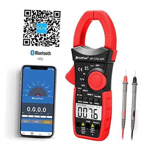 HOLDPEAK Digital Clamp Multimeter Connect with APP via Bluetooth HP-570S-APP