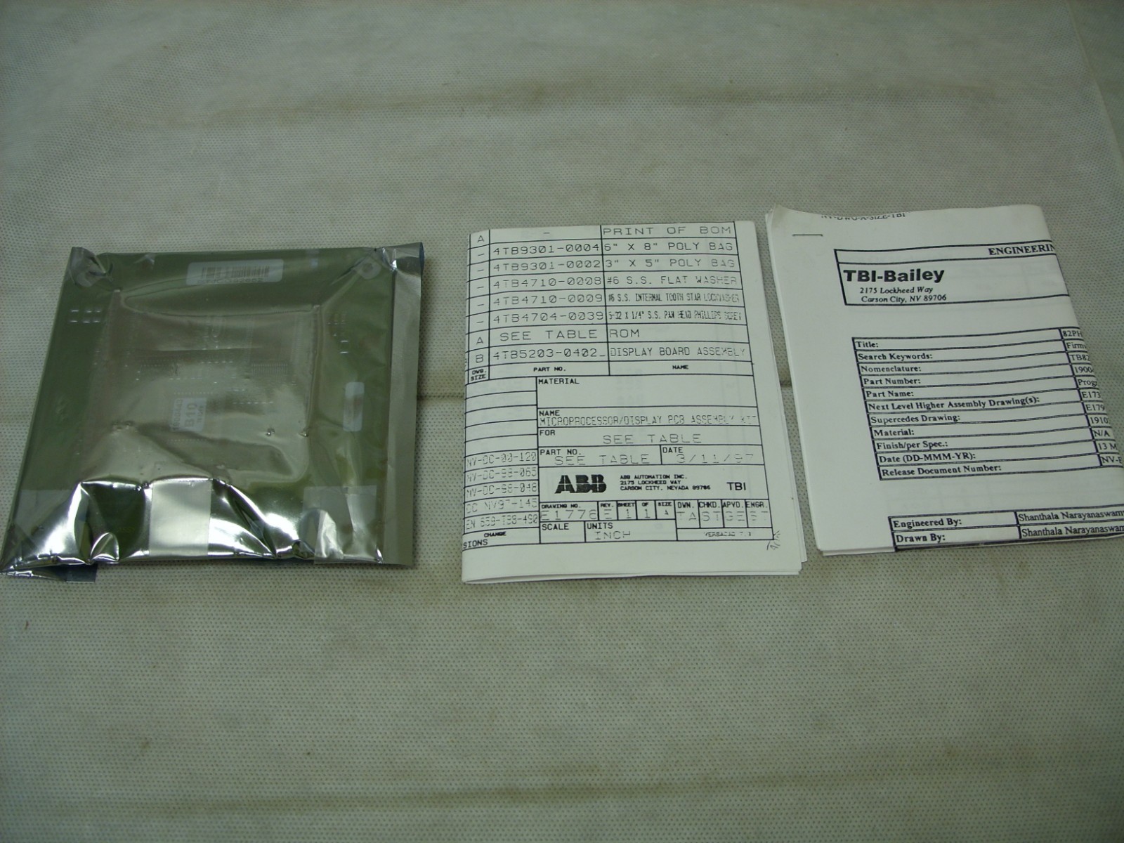ABB / TBI Bailey - Microprocessor PCB Display Board ~ 4TB5203-04 ~ Sealed NOS