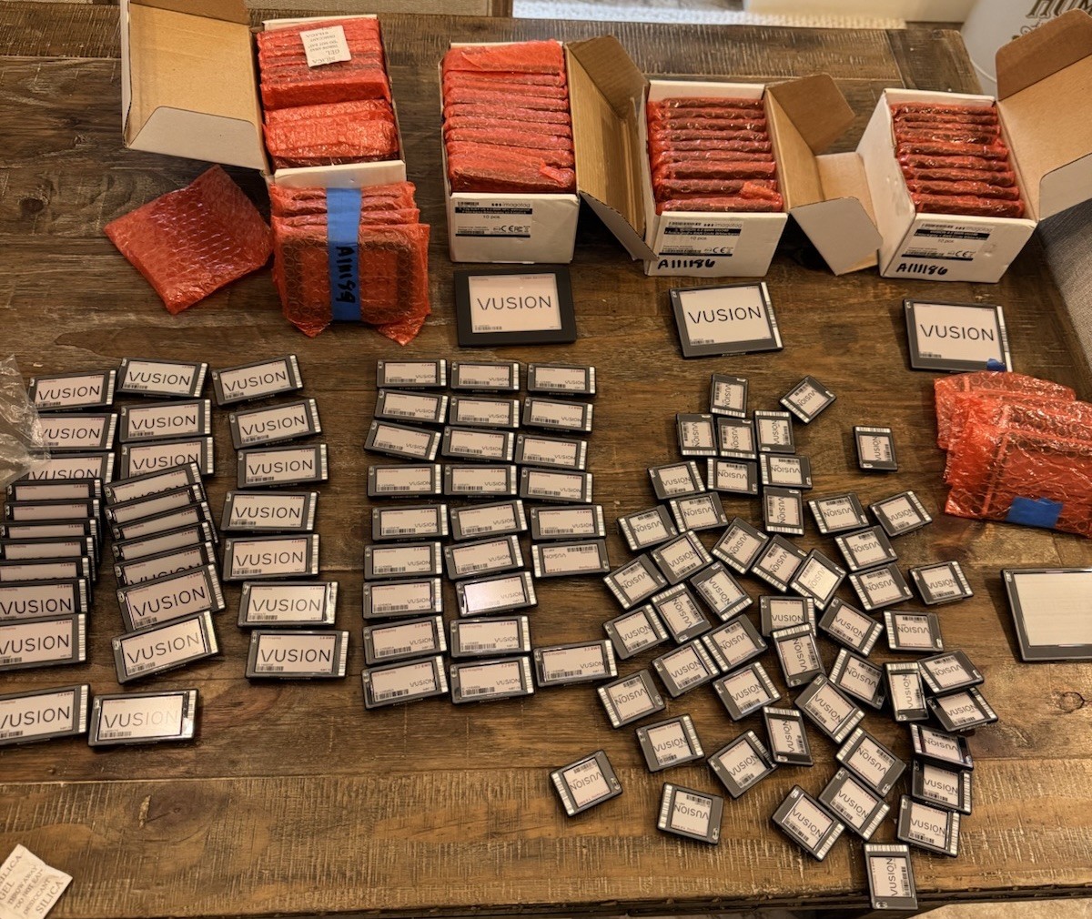 Lot Of SES IMAGOTAG VUSION  BWR GU120 Electronic E Ink Sign Labels Price Tags