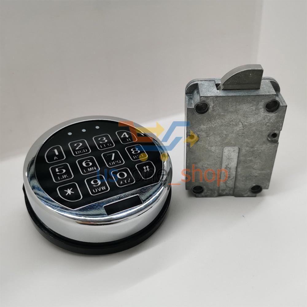 Electronic Safe Lock LED Keypad Chrome Gun Safe Lock Replacement With Swing Bolt
