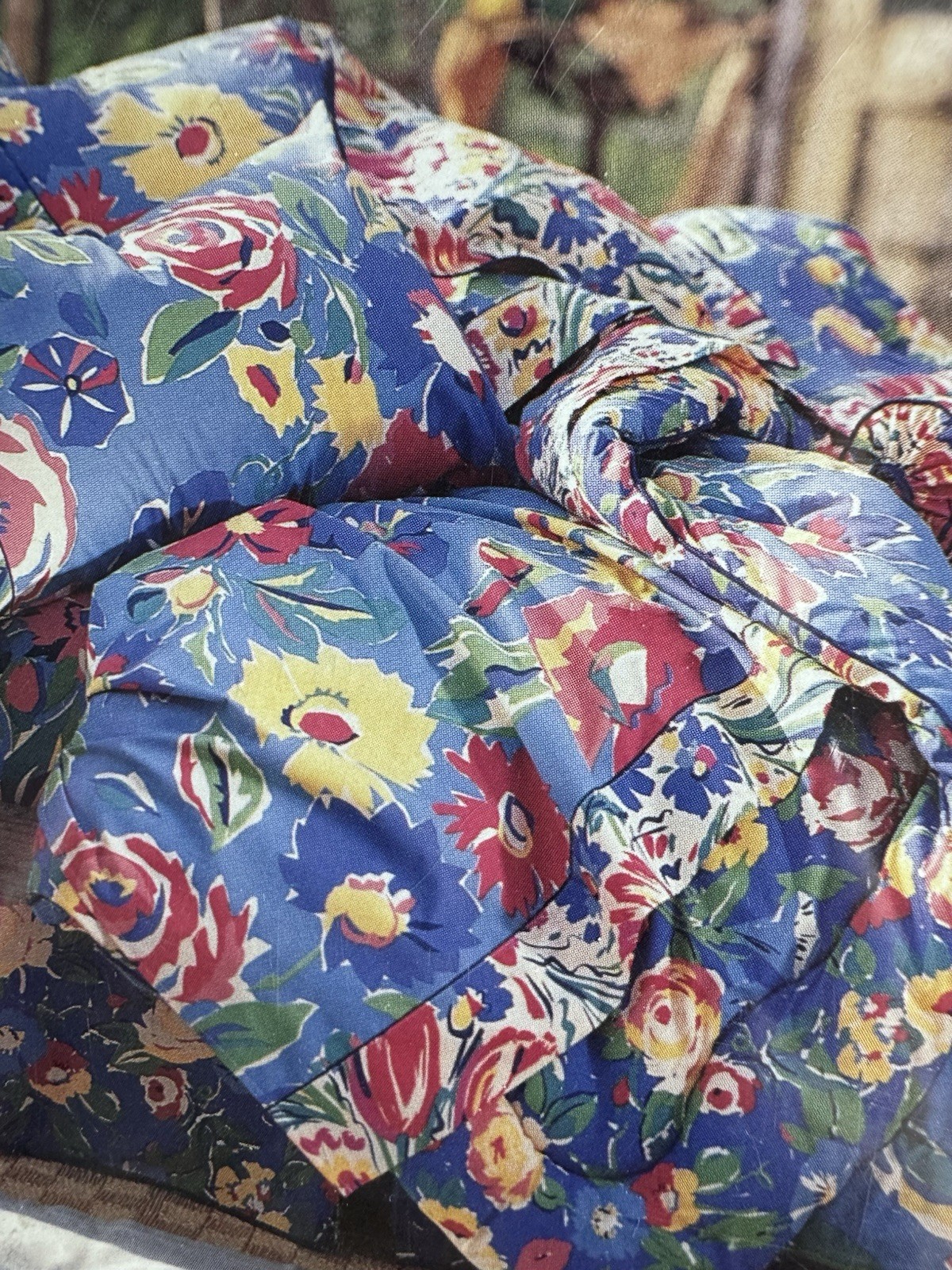 VTG Collier Campbell Caprice QUEEN Fitted Sheet + 2 Shams 90’s Colorful Floral