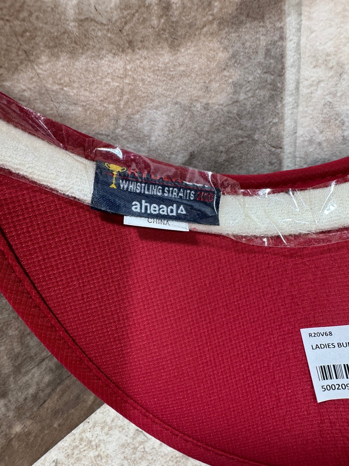 Ahead Ryder Cup 2020 Whistling Straits Golf Visor Red Adjustable Bungee