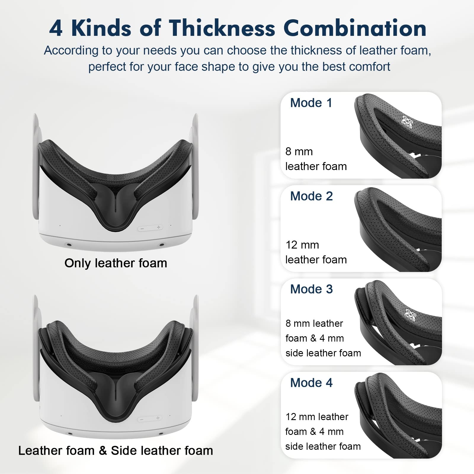 M Face Pad Compatible with Quest 2 Accessories, Face Pad Foam Replacement, with