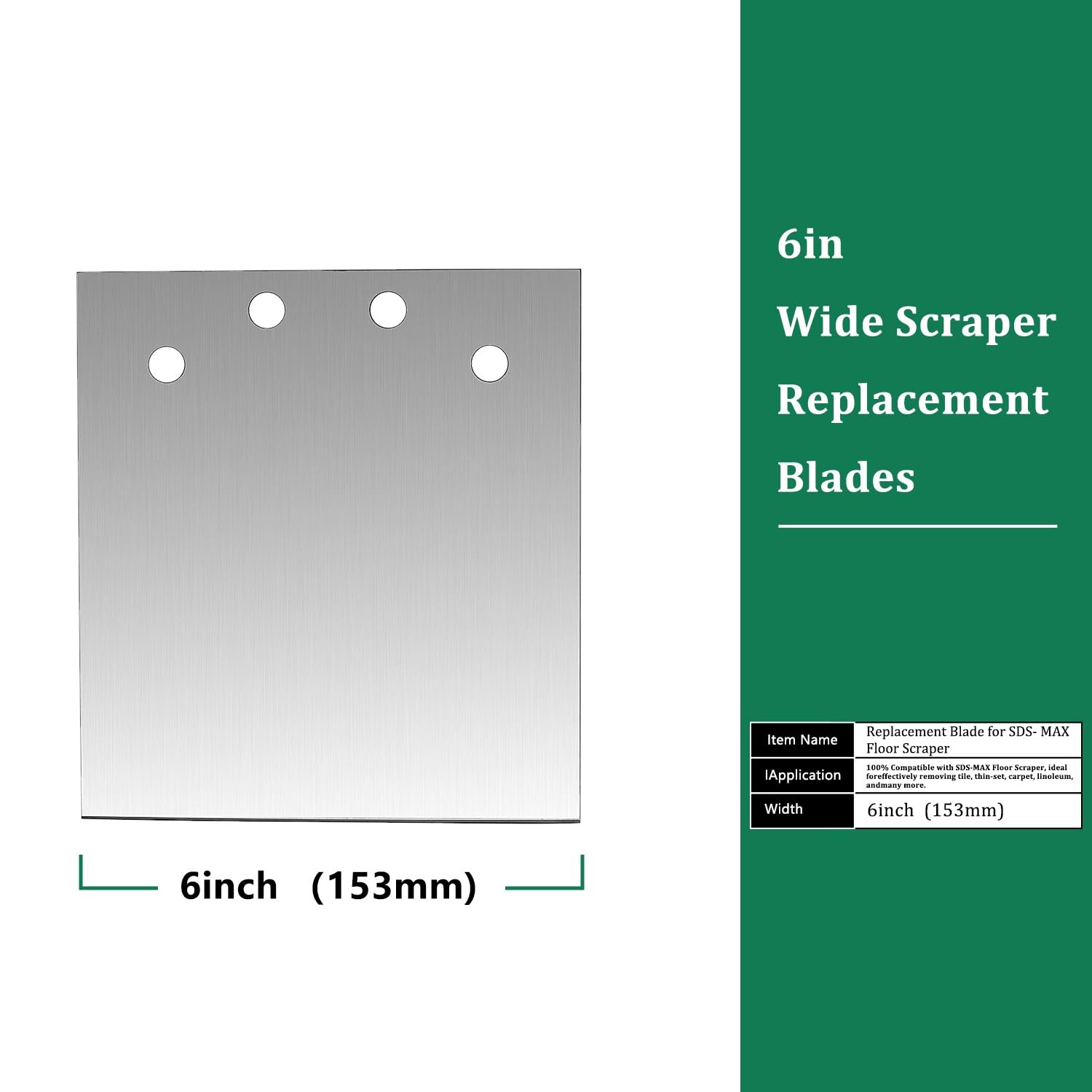 Monkey King Bar- SDS Max/Hex/Notch Floor Scraper Replacement Blades for 6-in ...