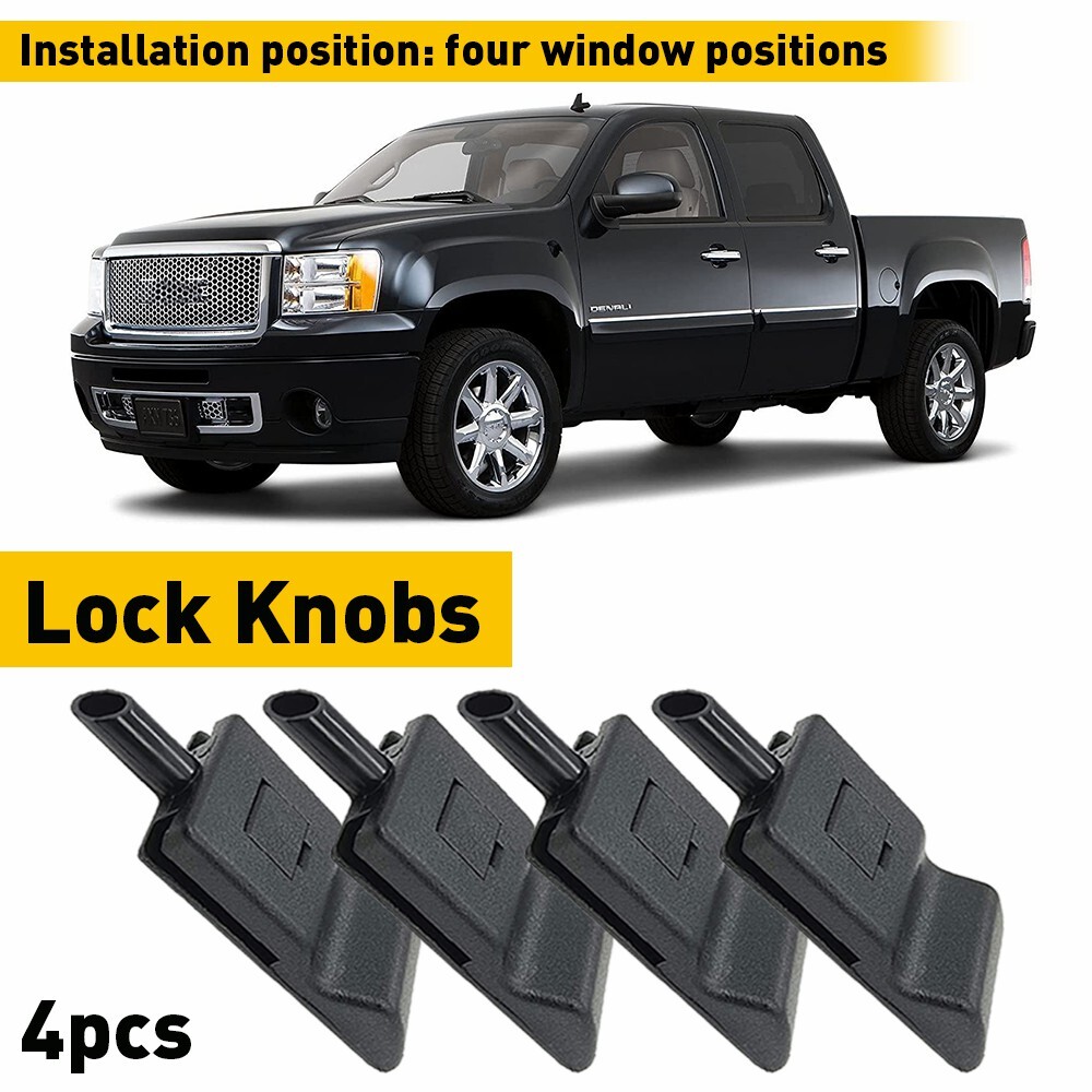 For 2007-2014 Chevrolet Tahoe/ Suburban Door Lock Knob Front or Rear Black Parts