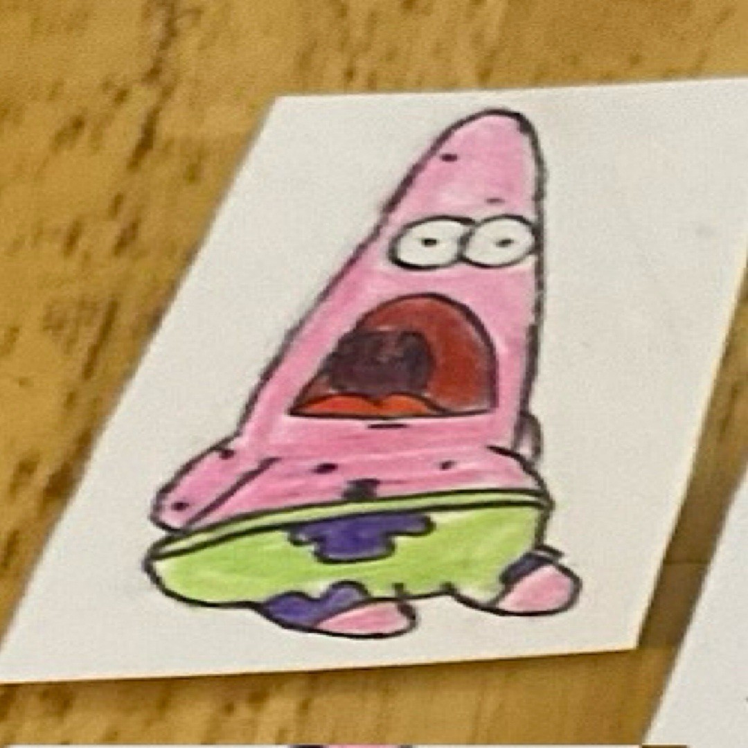 Shocked Patrick Drawing