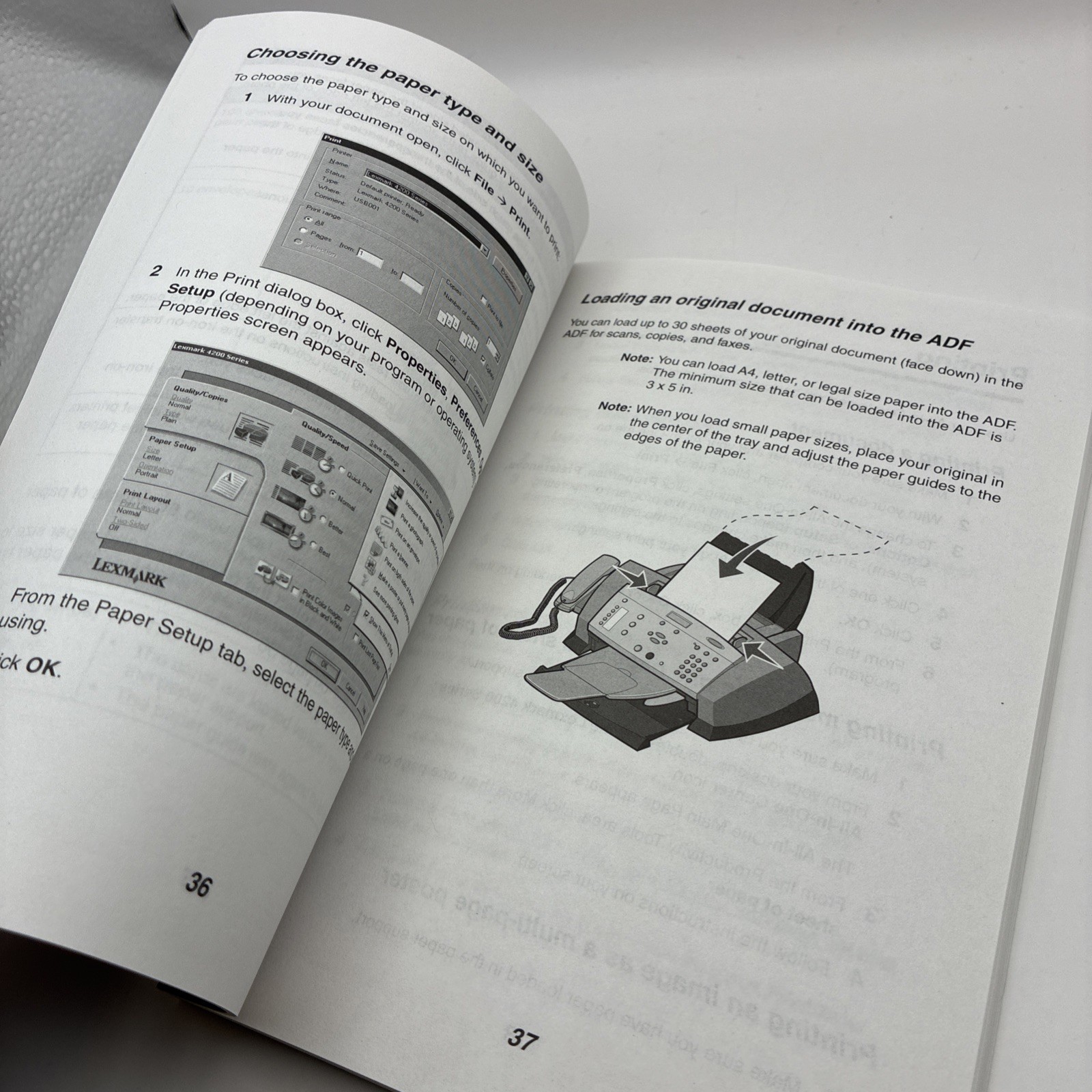 Lexmark 4200 Series User's Guide / Manual Paperback - 2004