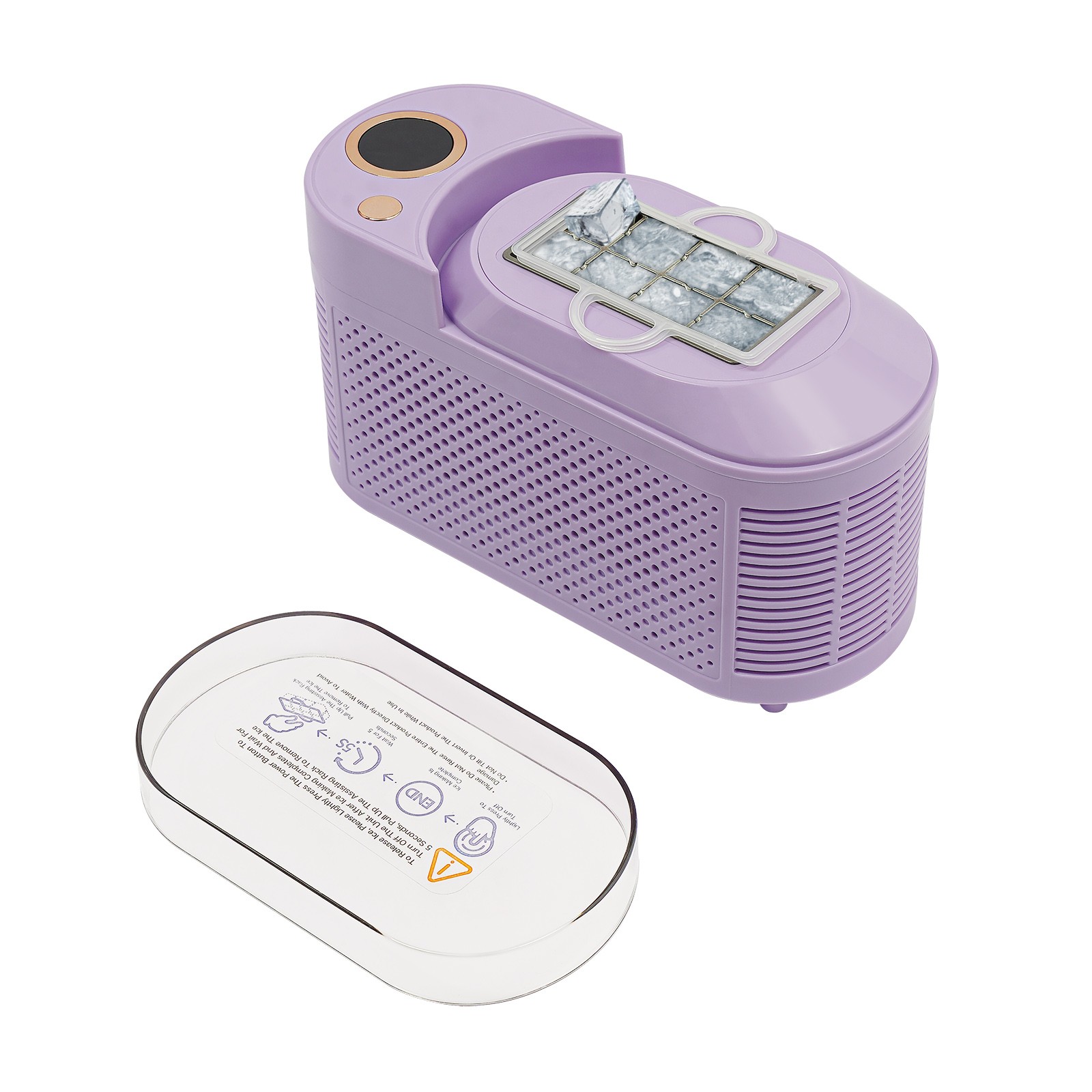 Ice Maker, Mini Countertop Ice Maker, Compact Ice Machine for Home/Car/Travel