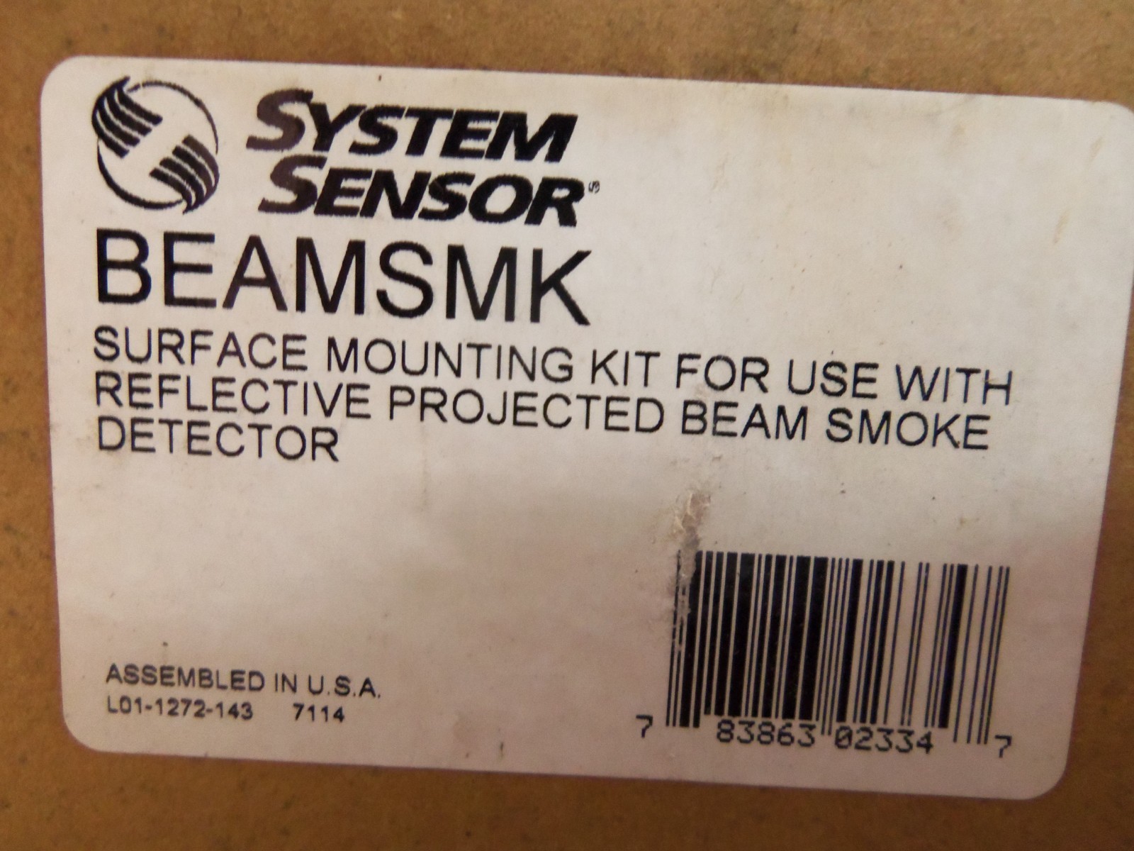 New In Box System Sensor BEAMSMK Surface Mounting Kit For Beam Smoke Detector