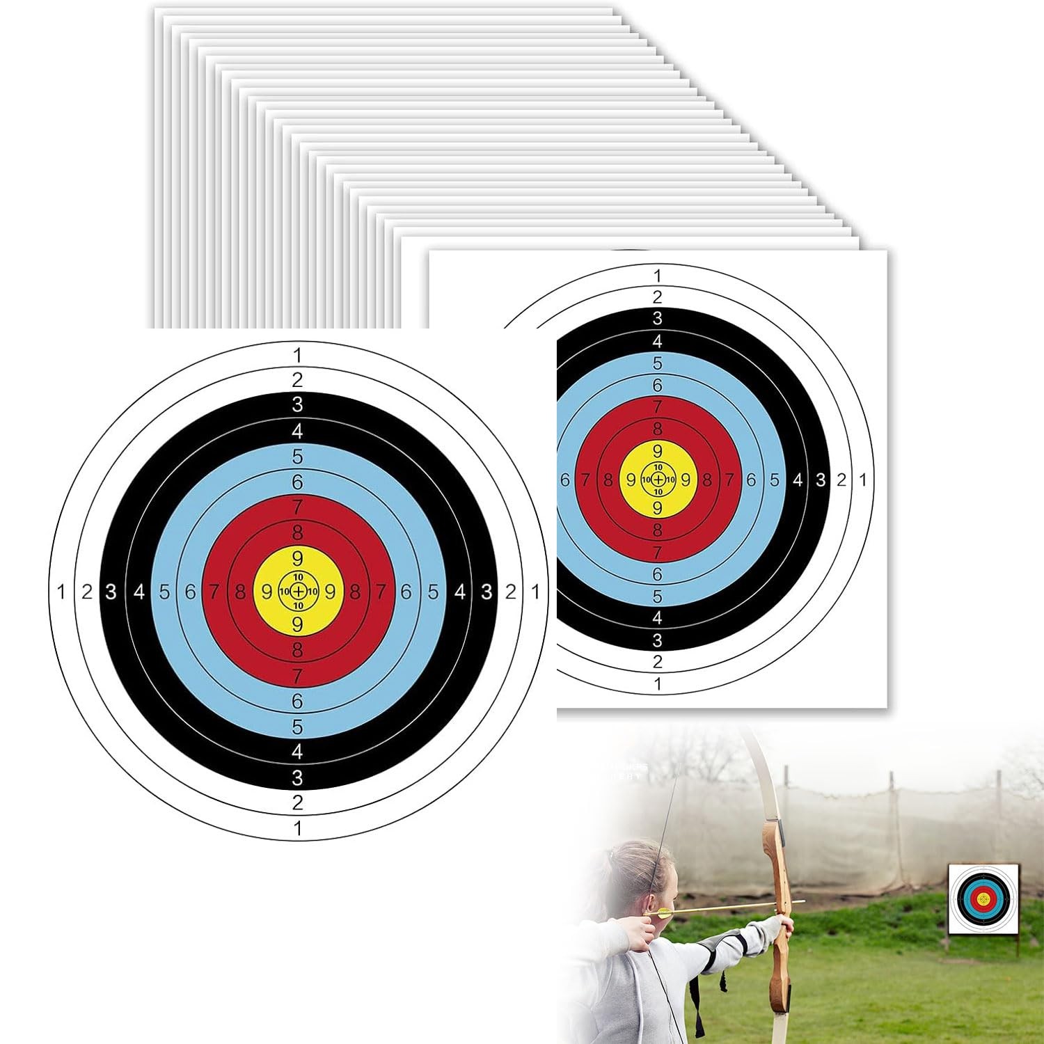 30pcs Target Archery, Archery Target Face, Archery Zi...