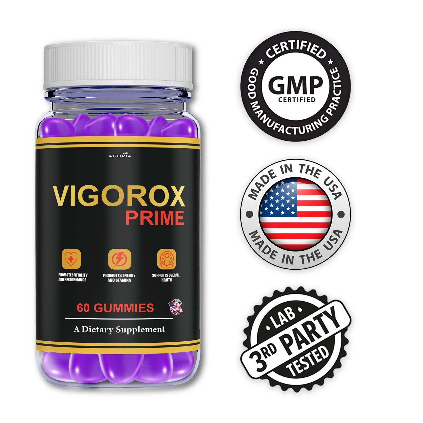 (6 Pack) Vigorox Prime Gummies Max Performance Supplement, VigoroxPrime