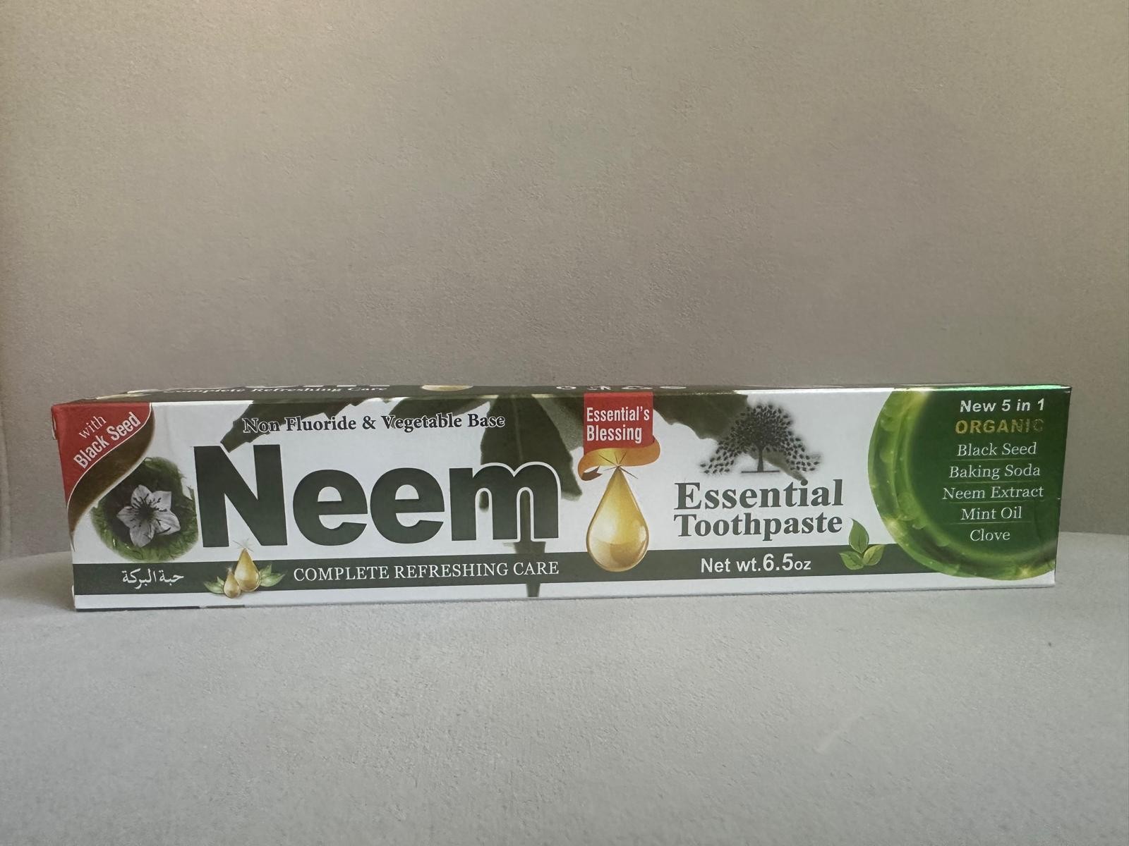 Essential’s Blessing Neem Herbal Toothpaste Non-Fluoride Organic 5-in-1 6.5oz