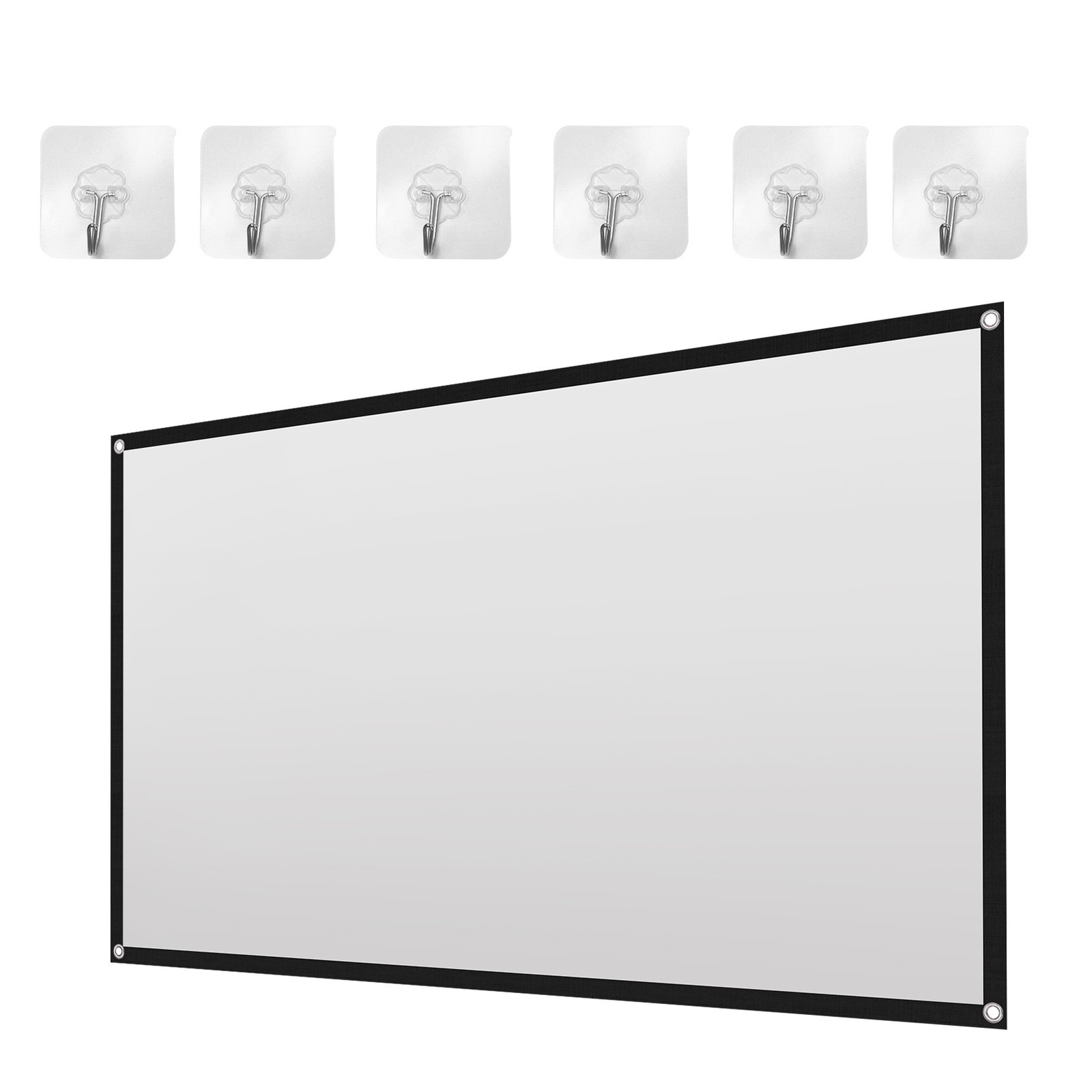 Projector Screen for Home Theater HD White Foldable Anti-Crease D6W38909