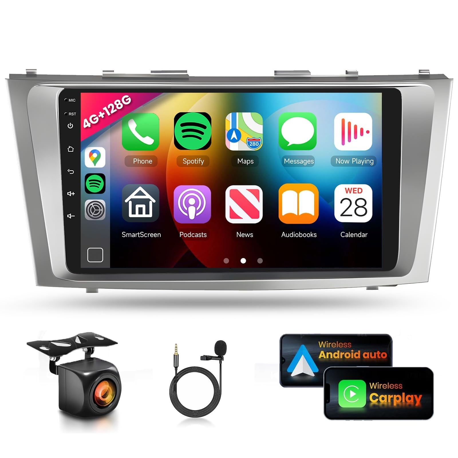 4G+128G Car Radio for Toyota Camry 2006-2011 Stereo 9 inch in-Cell Screen Ful...