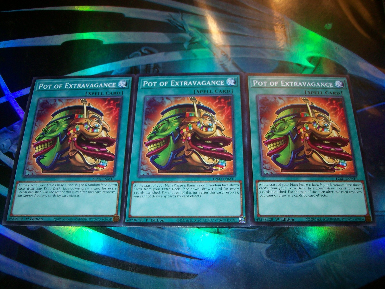 3x Pot of Extravagance 1st Edition Common L26D-ENM12 Yu-Gi-Oh!