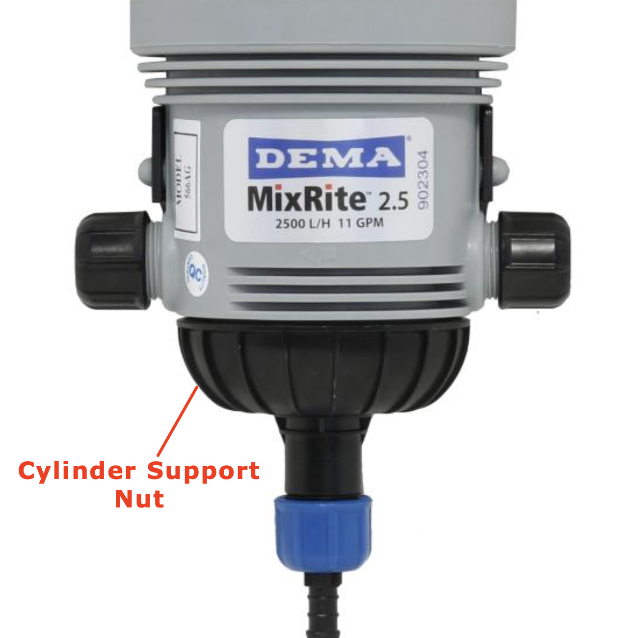 Dema MixRite 566-575 Cylinder Support Nut, Black