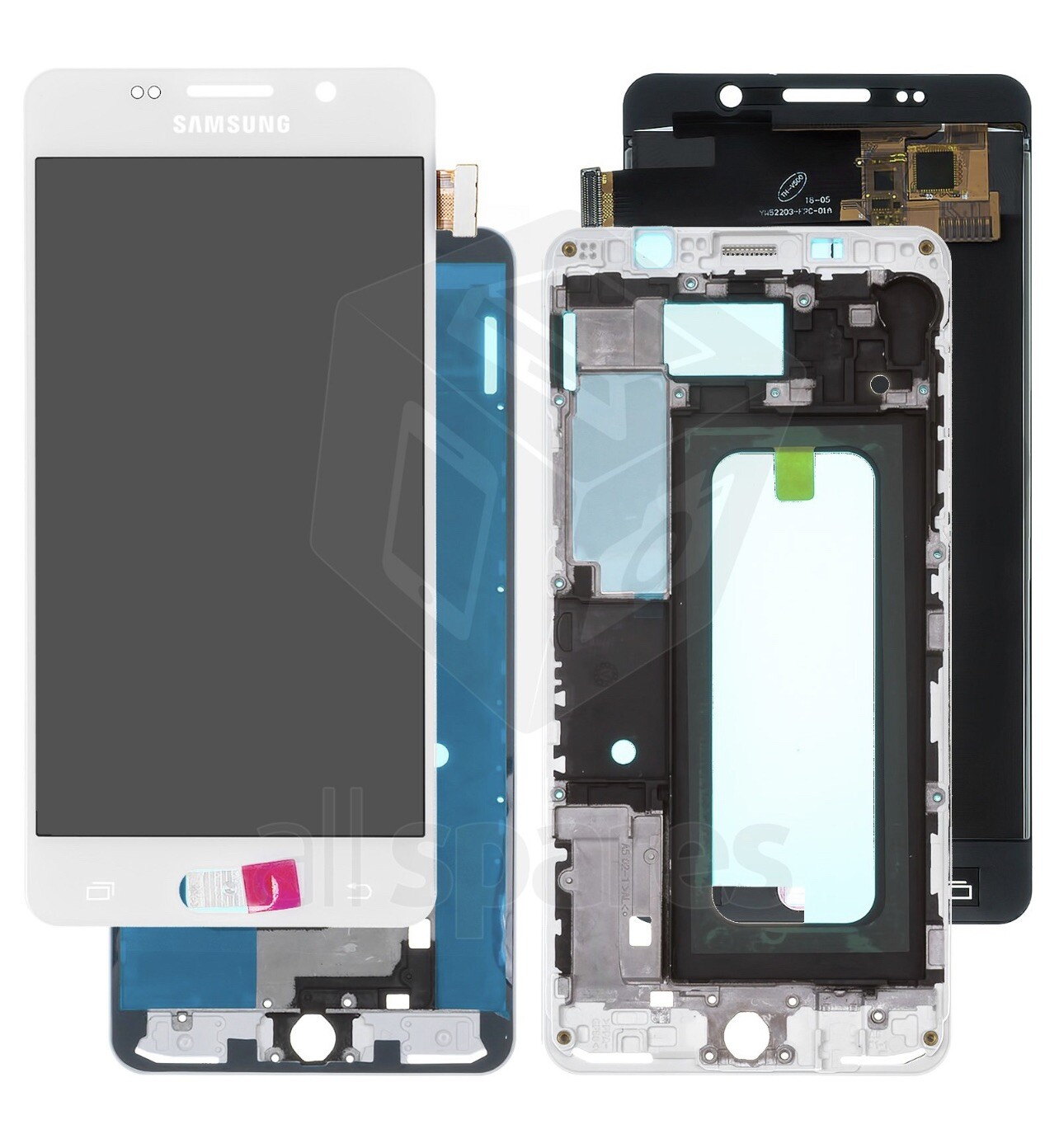 White TFT LCD Screen for Galaxy A5 (2016) / A510F Digitizer  w/ Frame
