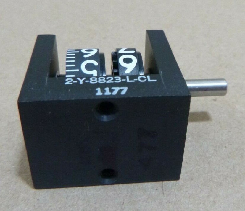 DURANT EATON 2-Y-8823-L-CL 2-WHEEL ROTARY MECHANICAL COUNTER 0 TO 9