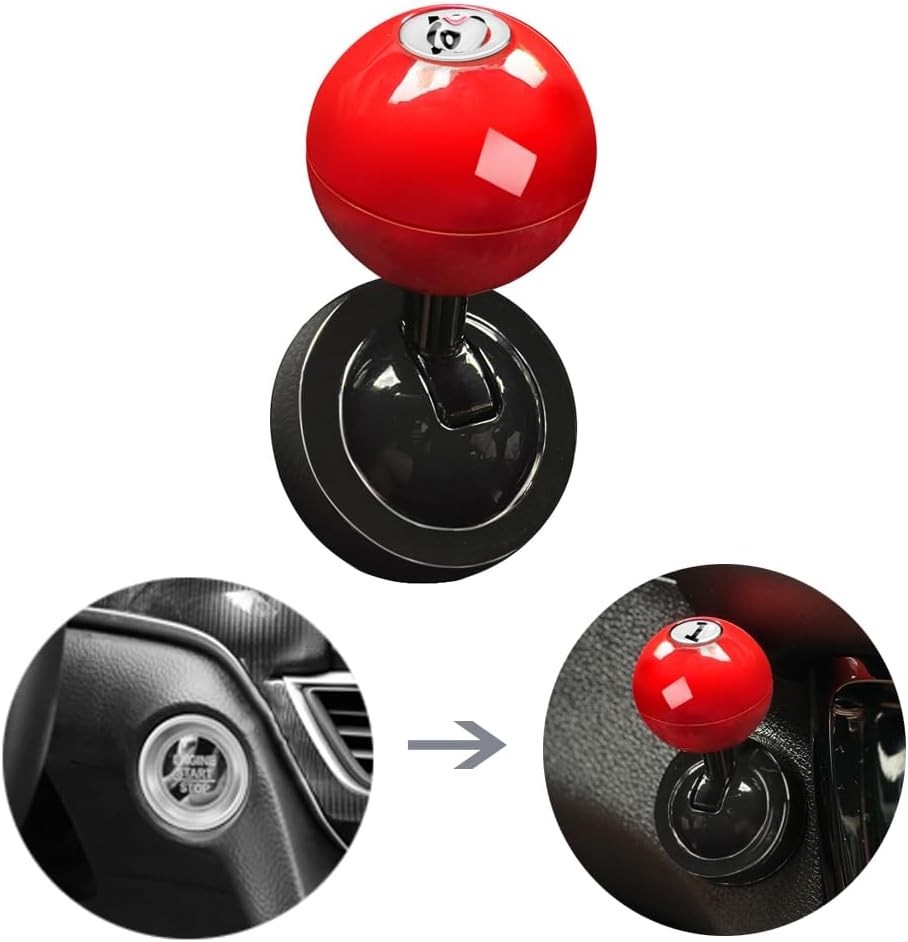 Push Start Button Cover, Joystick Car Starter Protector, Metal One-Touch Push