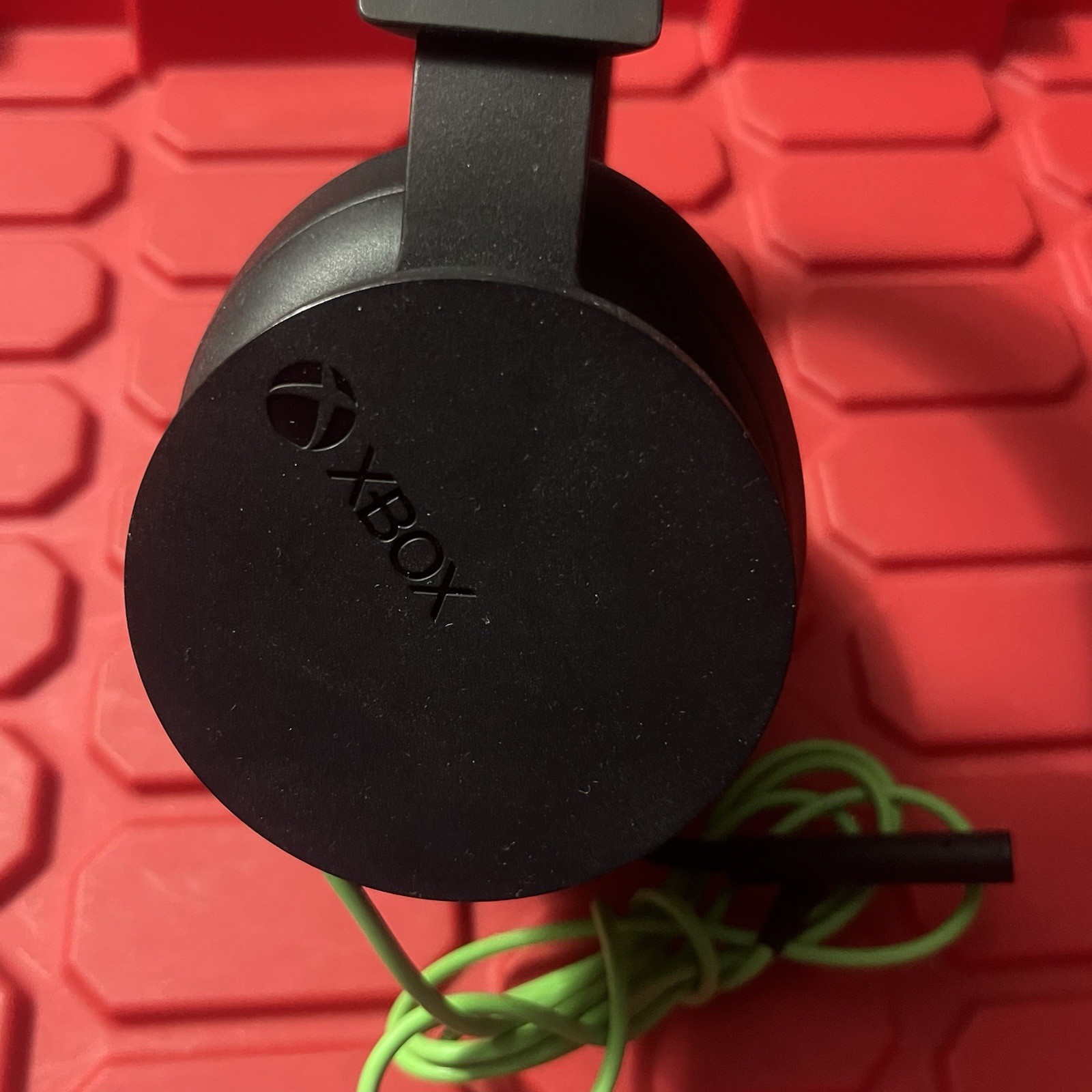 Microsoft Xbox Headset With Mic Black And Green Pre Owned Untested