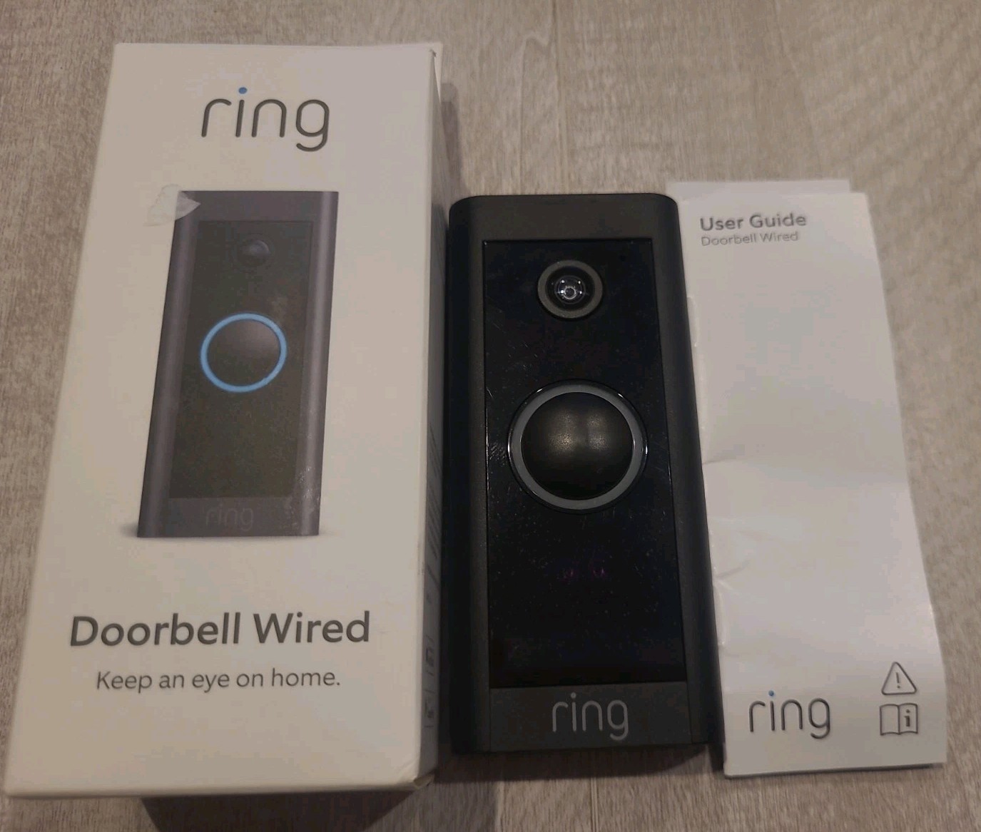 RING VIDEO WIRED DOORBELL CAMERA 2ND GENERATION BACKPLATE Never Installed W/BOX
