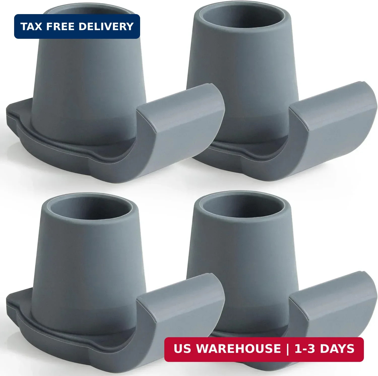 Walker Ski Glides Folding Walker Feet Skids Sliders 4 Pack Gray