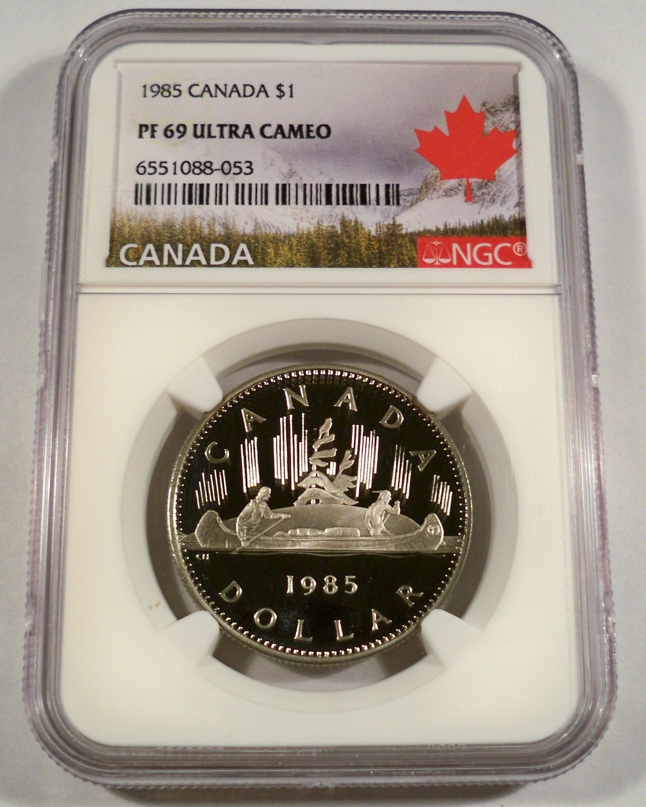 1985 $1 NGC PF69UCAM CANADA VOYAGEUR PROOF DOLLAR PF 69 ULTRA CAMEO