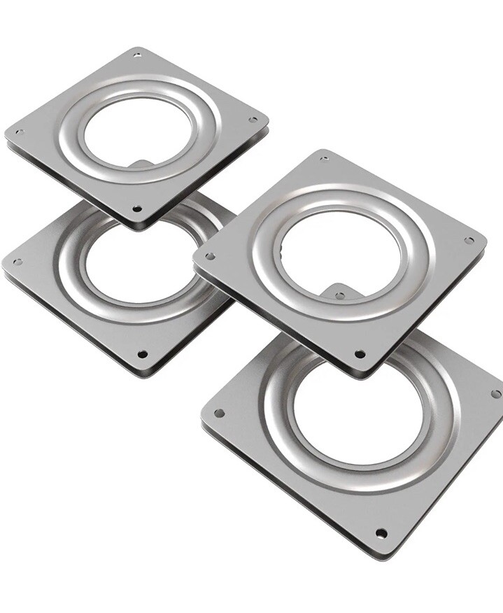 4 Pack 4 Inch Square Lazy Susan Turntable Bearings Heavy Duty Swivel Plate