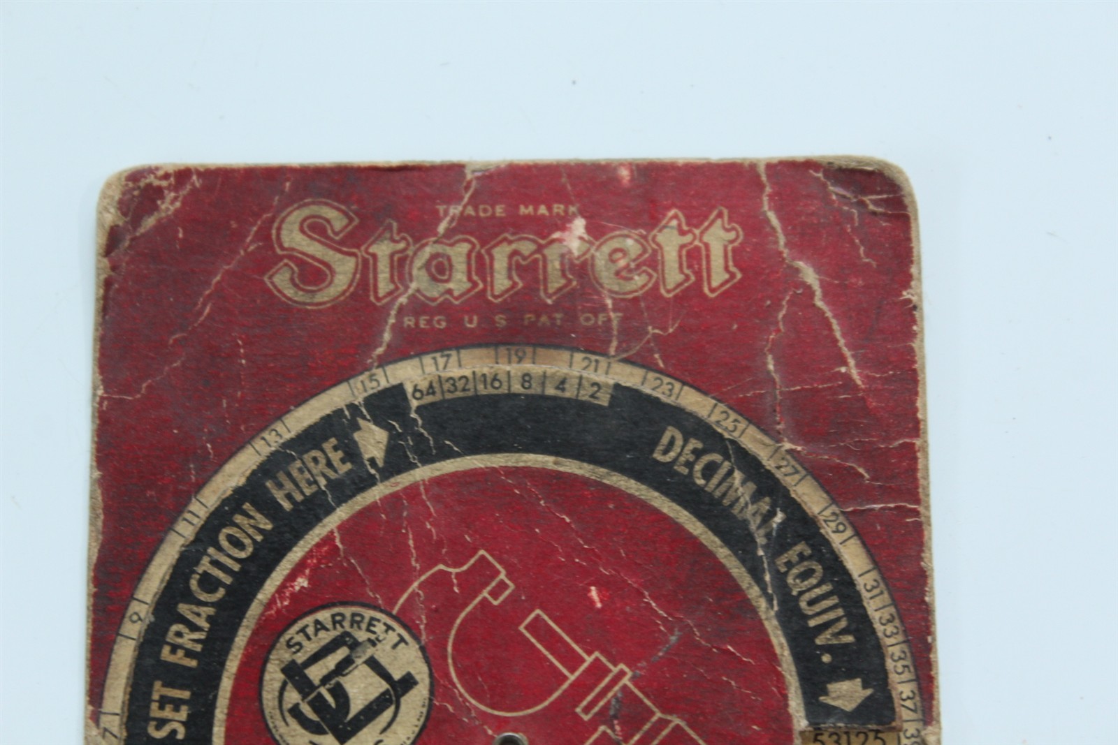 Vintage Starrett Decimal Equivalent Pocket Dial Ca. 1950's Fraction Conversion