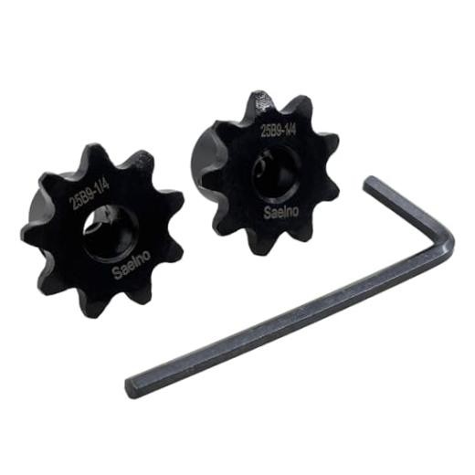 2PCS #25 Roller Chain Sprocket Type B 6.35mm Bore 9 Tooth, Hardened Antirust